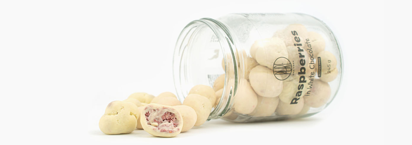 Lamponi nel cioccolato bianco
