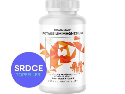 BrainMax Draslík Magnesium®, Draslík citrát + Hořčík malát, 200 rostlinných kapslí