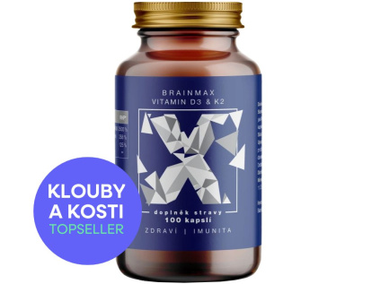 BrainMax Vitamin D3 & K2, D3 5000 IU / K2 jako MK7 all-trans K2VITAL®DELTA 150 mcg, 100 rostlinných kapslí