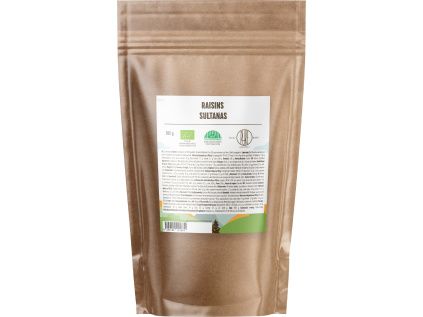 BrainMax Pure® Rozinky Sultánky sušené, BIO, 500 g