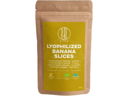 BrainMax Pure® Lyophilized Banana Slices, Lyofilizovaný banán, plátky, BIO, 45 g