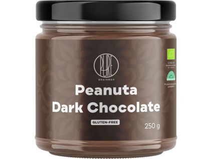 BrainMax Pure® Arašídový krém s hořkou čokoládou, BIO, 250 g
