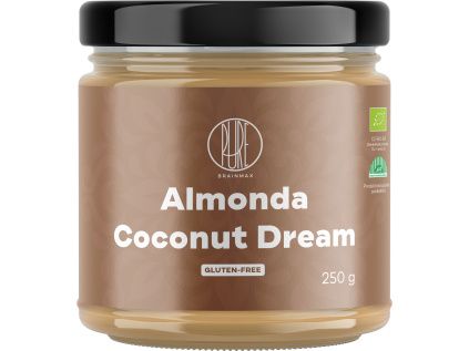 BrainMax Pure® Almonda, Coconut Dream, Mandlový krém s kokosem, BIO, 250 g
