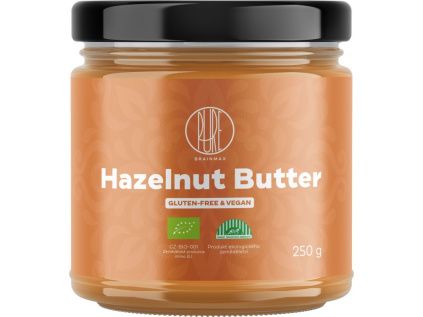 BrainMax Pure® Hazelnut Spread, 100% Lískooříškový krém, BIO, 250 g