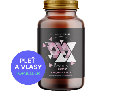 BrainMax Women Beauty Bomb®, vlasy, nehty, pleť,  90 rostlinných kapslí