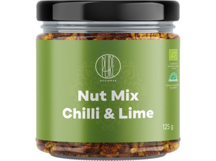 BrainMax Pure® Směs ořechů, Chilli & Limetka, BIO, 125 g