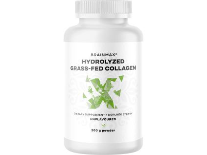 BrainMax Hydrolyzovaný GrassFed Collagen (kolagen z krav krmených trávou), 200 g