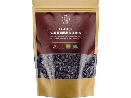 BrainMax Pure® Dried Cranberries, Brusinky, BIO, 250 g