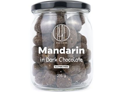 BrainMax Pure® Mandarin in Dark Chocolate, Lyofilizované mandarinky v hořké čokoládě, 215 g