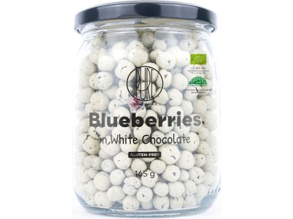 BrainMax Pure® Blueberries in White Chocolate, Lyofilizované borůvky v bílé čokoládě, BIO, 165 g