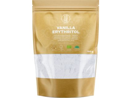 BrainMax Pure® Vanilla Erythritol, Erythritol Vanilka, moučka, BIO, 100 g