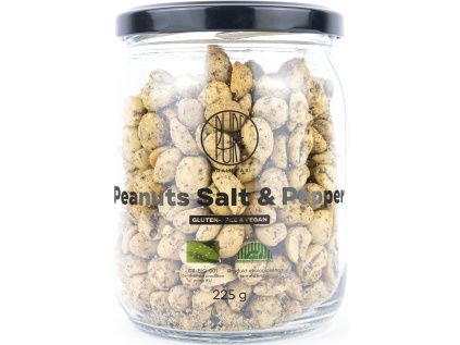BrainMax Pure® Peanuts Salt & Pepper, Arašídy, Sůl & Pepř, BIO, 225 g