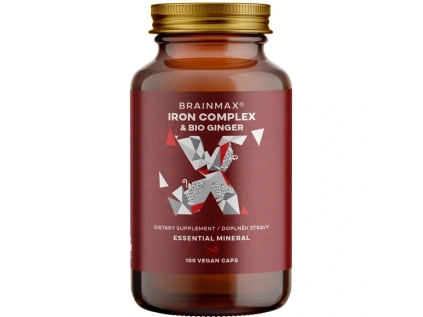 BrainMax Iron Complex®, 20 mg, 100 rostlinných kapslí