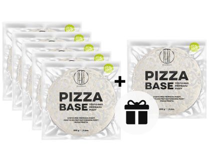 5+1 ZDARMA: BrainMax Pure® Pizza Base, hotové těsto na pizzu z Itálie, 2 ks
