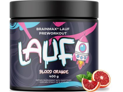 BrainMax LAUF® Preworkout, s kofeinem, 400 g
