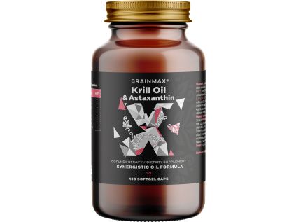 BrainMax Krill Oil s astaxanthinem, 500 mg, 100 softgel kapslí