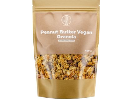 BrainMax Pure® Peanut Butter Vegan Granola, granola s arašídovým máslem, 400 g