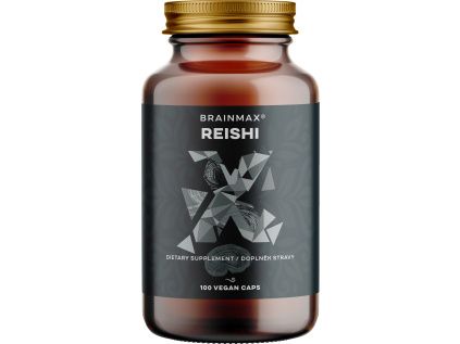 BrainMax Reishi extrakt, 50 % polysacharidů a 20 % beta-1,3/1,6 D-glukanů, 500 mg, 100 rostlinných kapslí