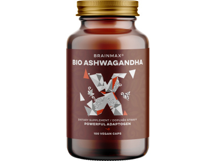 BrainMax BIO Ashwagandha (ašvaganda), 560 mg, 100 rostlinných kapslí