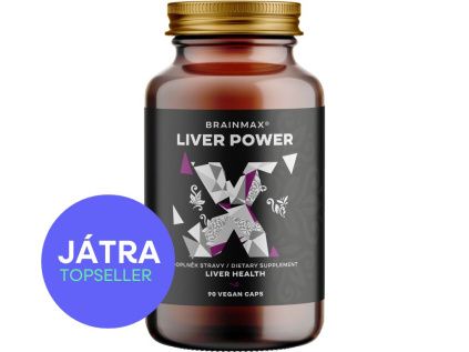 BrainMax Liver Power, komplex látek pro podporu normální činnosti jater, 90 rostlinných kapslí