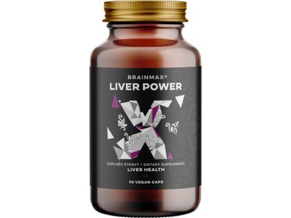 BrainMax Liver Power, komplex látek pro podporu normální činnosti jater, 90 rostlinných kapslí