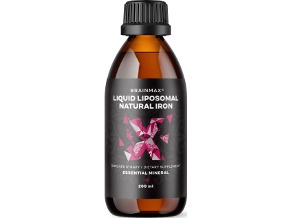 BrainMax Liposomal Natural Iron, lipozomální železo, 200 ml