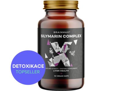 BrainMax Silymarin Complex, Ostropestřec mariánský extrakt + dalších 5 bylin, 90 rostlinných kapslí