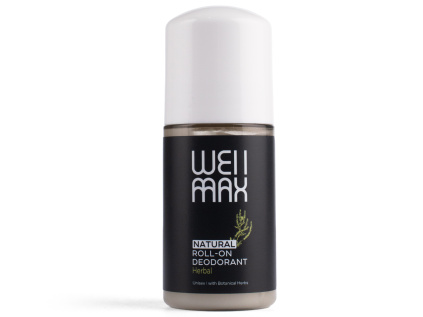 WellMax® Natural Roll-on Deodorant, přírodní kuličkový deodorant, unisex, bylinkový, 50 ml