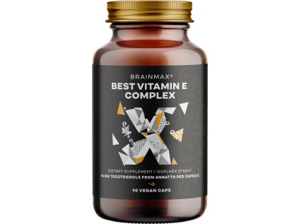 BrainMax Best Vitamin E Complex, Tokotrienoly v přírodní formě, 90 rostlinných kapslí