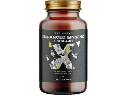 BrainMax Enhanced Ginseng & Shilajit, 60 rostlinných kapslí