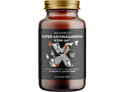 BrainMax Super Ashwagandha extrakt KSM-66®, 50 rostlinných kapslí