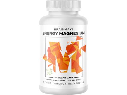 BrainMax Energy Magnesium®, 50 rostlinných kapslí