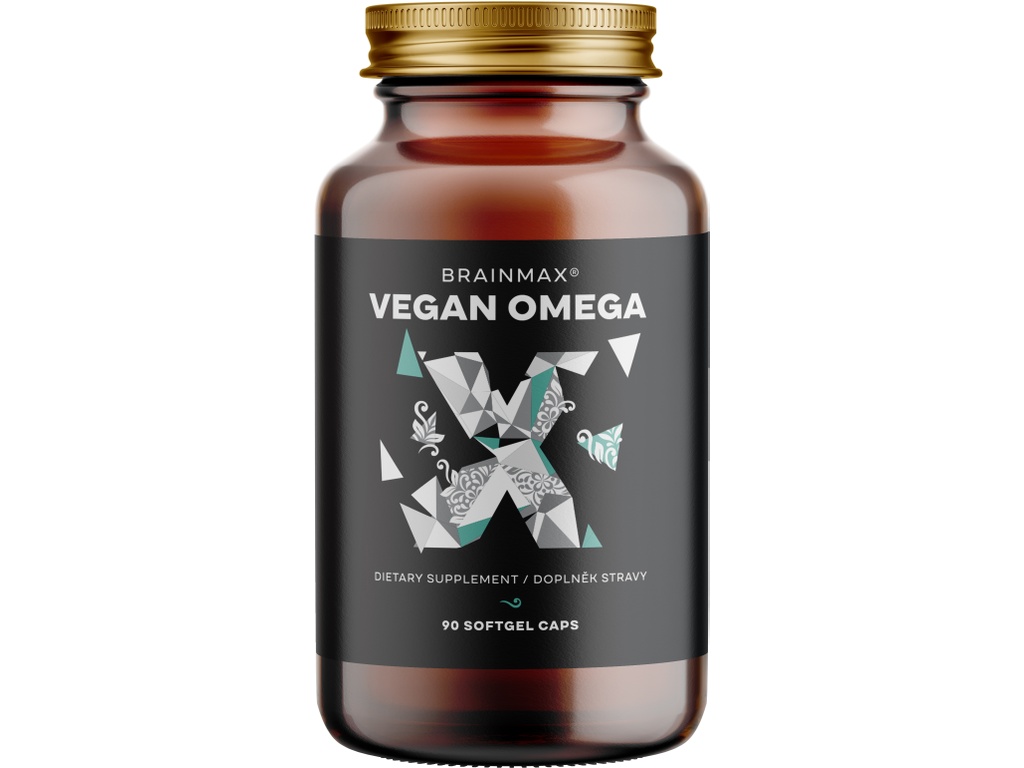 BrainMax Vegan Omega 3, 90 softgel kapslí