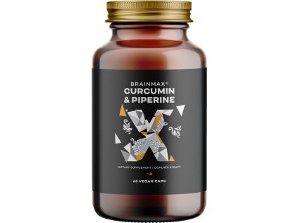 BrainMax Curcumin & Piperine, 60 rostlinných kapslí