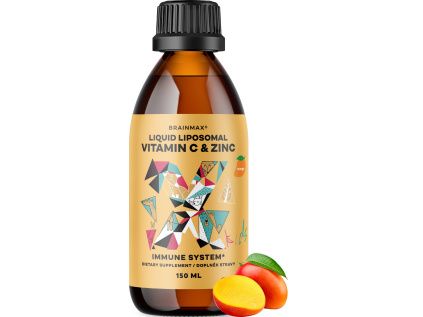 BrainMax KIDS Liquid Liposomal Vitamin C & Zinc, mango, 150 ml