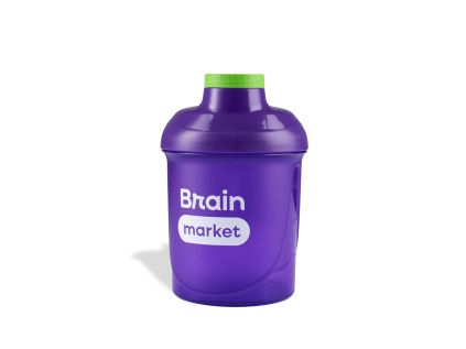 BrainMarket plastový shaker (šejkr), fialový, 300 ml
