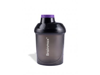 BrainMax plastový shaker (šejkr), černý, 300 ml