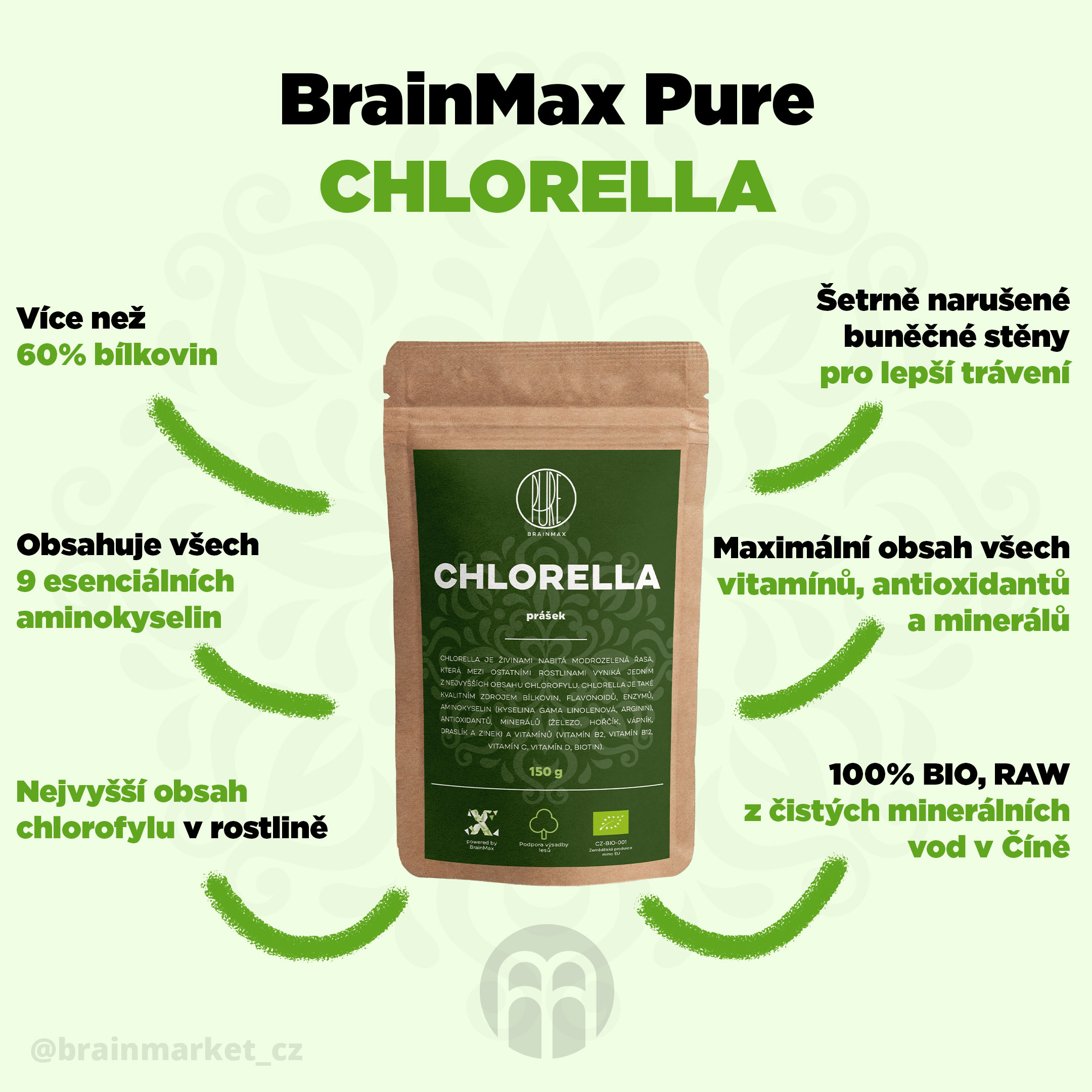 BrainMax Pure Chlorella - BrainMarket.cz