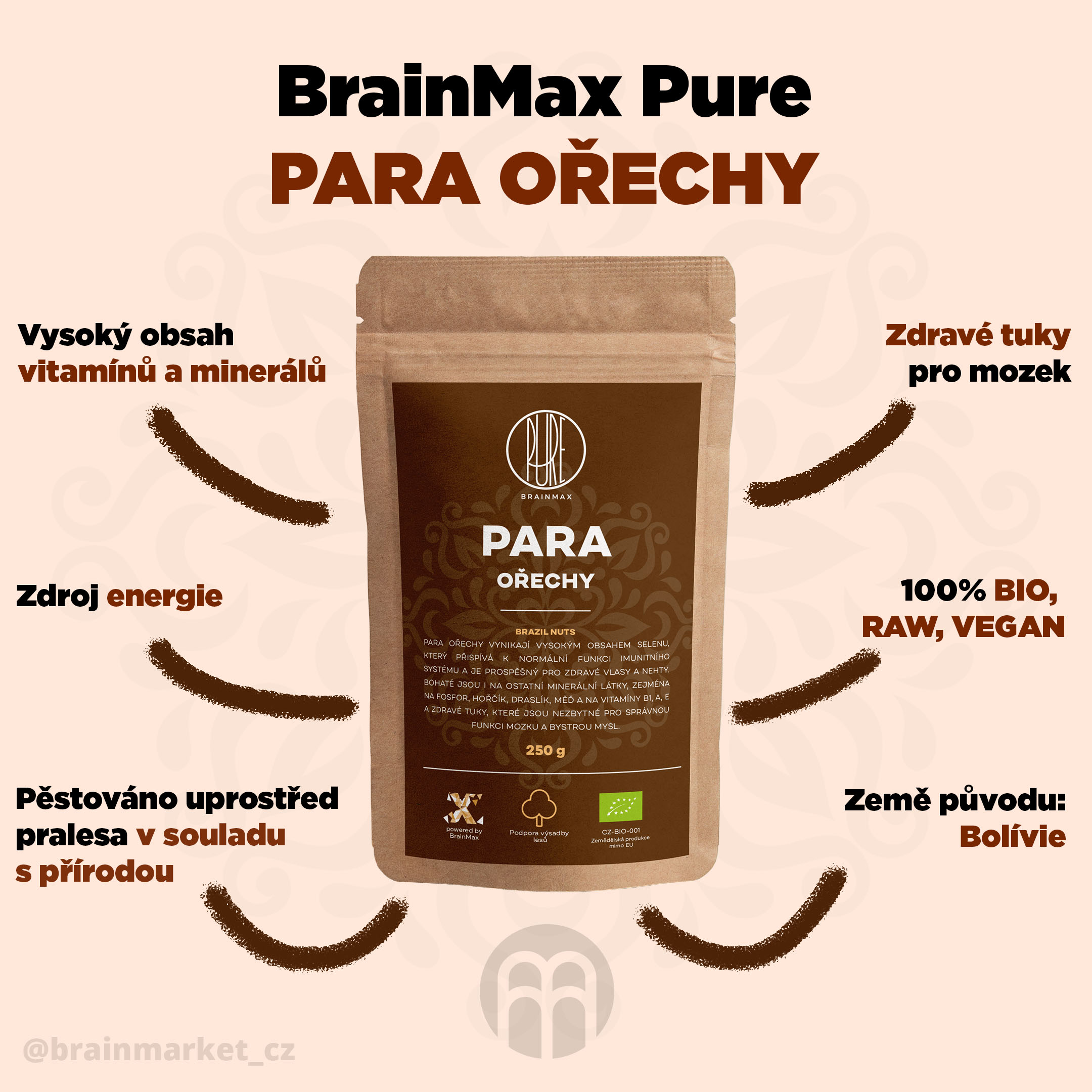 BrainMax Pure Para ořechy - BrainMarket.cz