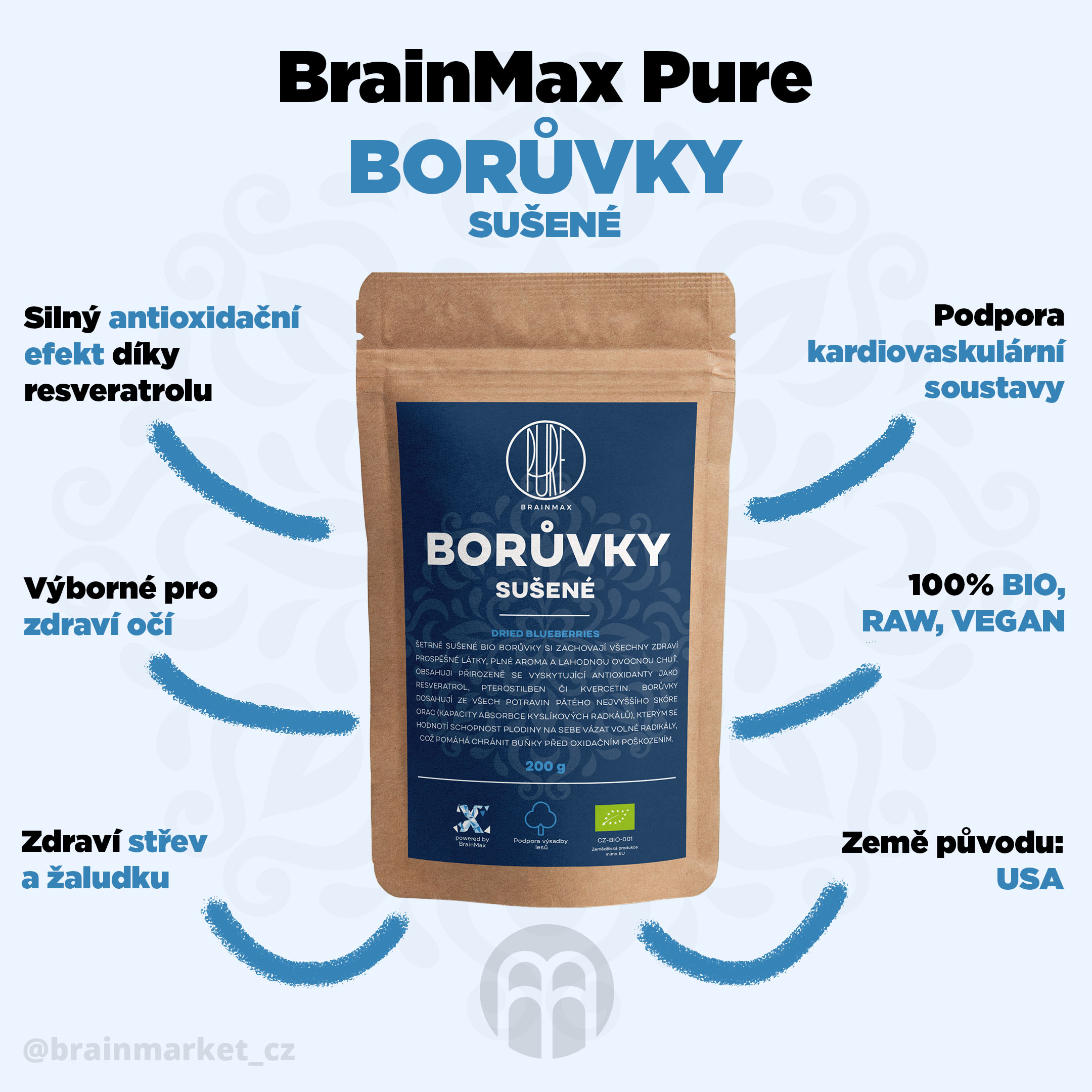 BrainMax Pure Borůvky BIO - BrainMarket.cz
