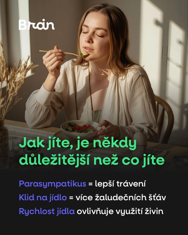 Trávení začíná v hlavě🧠 Trávení nezačíná v žaludku, ale v nervovém systému. Když jíte v klidu, tělo má lepší podmínky pro...